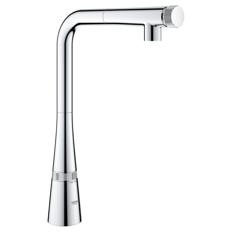 Zedra Smartcontrol Pull Out Touch Bar Faucet, Starlight Chrome