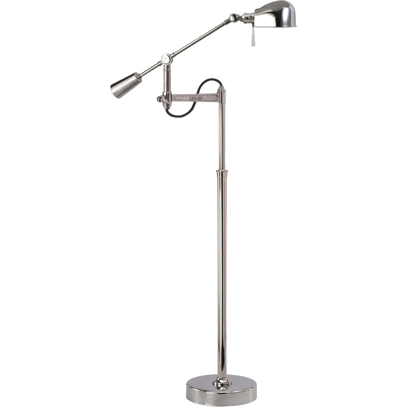 Boom Task Floor Lamp, Polished Nickel