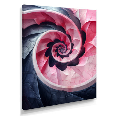 Décoration murale spirale en verre coloré rose noir III - Spirales abstraites