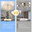 Plafonnier semi-encastré avec bras réglables Modern Spoutnik Chandelier Modern