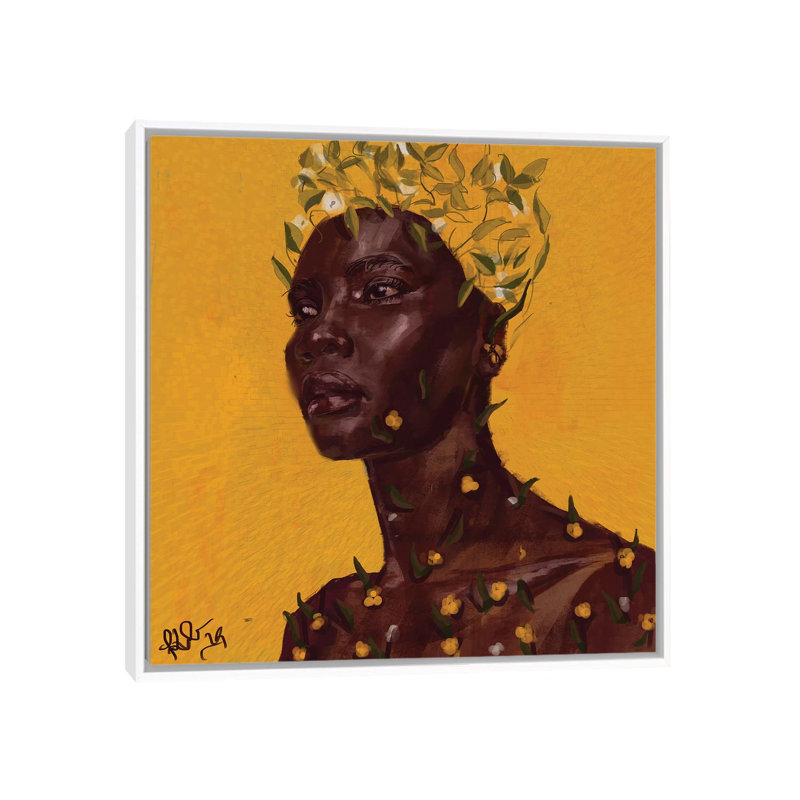 Sprout par Adekunle Adeleke-reproduction d’art, Pas de tapis, H 37 po x l 37 po x P 1,5 po, Toile blanche encadrée