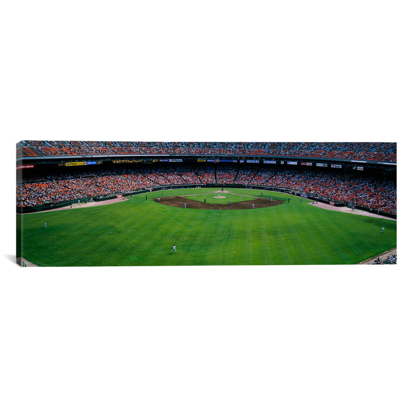 Stade de baseball panoramique à san francisco, californie, reproduction de photo sur toile, H 24 po x l 72 po x P 1,5 po