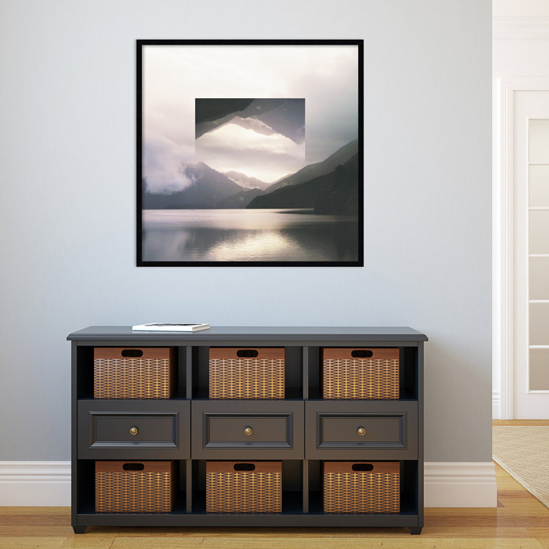 Reflected Landscape by Laura Marshall, Black, 33" H x 33" W x 1" D