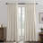 Linen Back Tab Curtains,Light Filtering Curtain, Thick Linen Textured Semi Sheer Drapes(Set of 2,With Hooks)-1780285704-1809414764