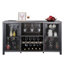 Armoire de bar industrielle de 47 po, table à vin pour boissons alcoolisées et verres, buffet de buffet