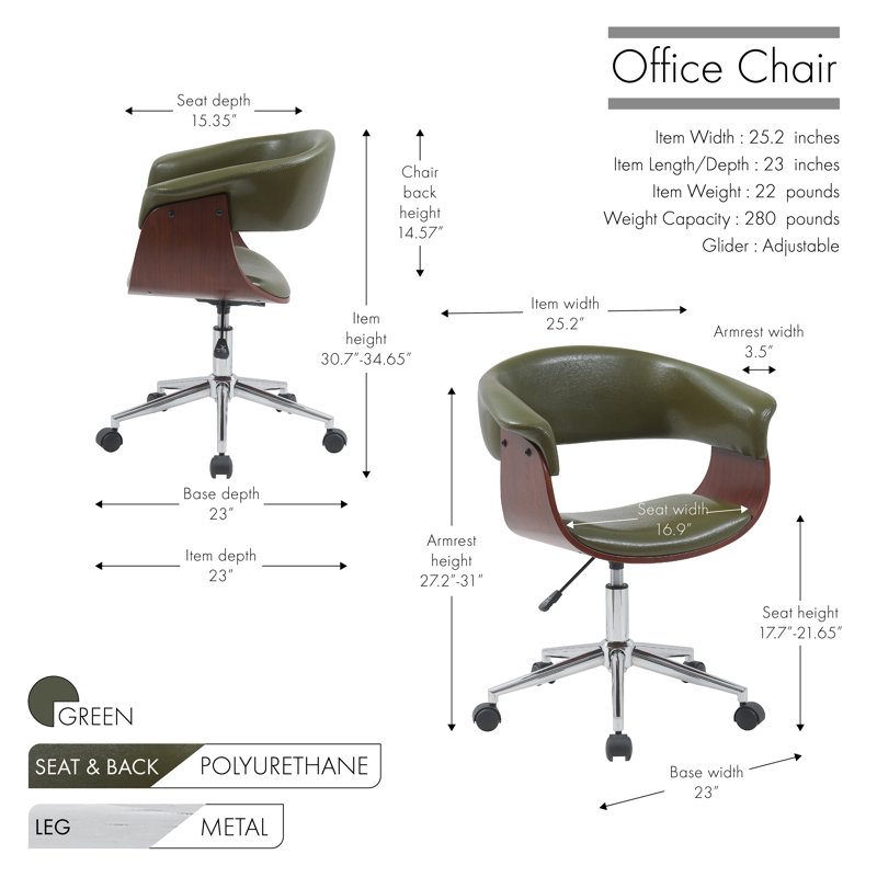 Chaise de bureau Atrium, Vert