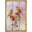 Fleur, aquarelle, canari et roses sur panneaux de bois-101469554-101469555