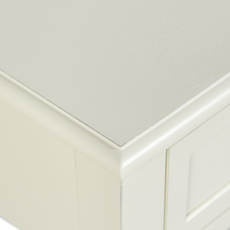 Elboa Collection Accent Table with One Drawer, Antique White