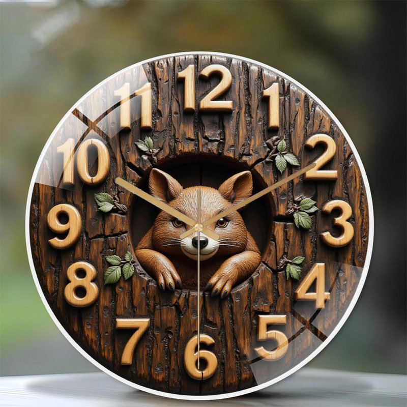 Horloge murale en bois