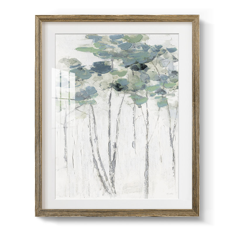 «Abstract Neutralité II», reproduction encadrée, Blanc, Papier avec cadre noyer