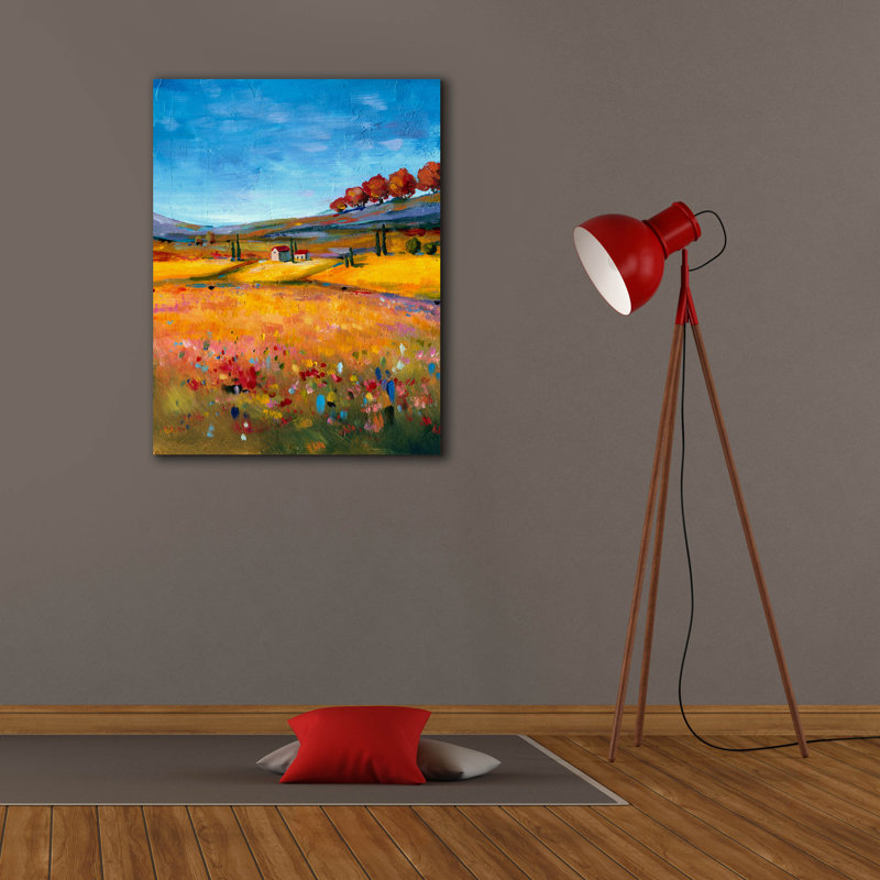 «Red Landscape Barrel Studio» par Svetlana Aleynikova, H 34 po x l 26 po
