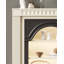 Armoire décorative française en bois massif de style crème arquée-428299595