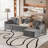 Boneless L-Shaped Modular Sectional Couch, Cloud U-Shaped Sectional Sofa with Wide Armrest-2013760729