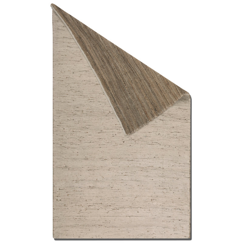 Tapis fabriqué à la main naturel Ludie, Rectangle 5 pi x 8 pi