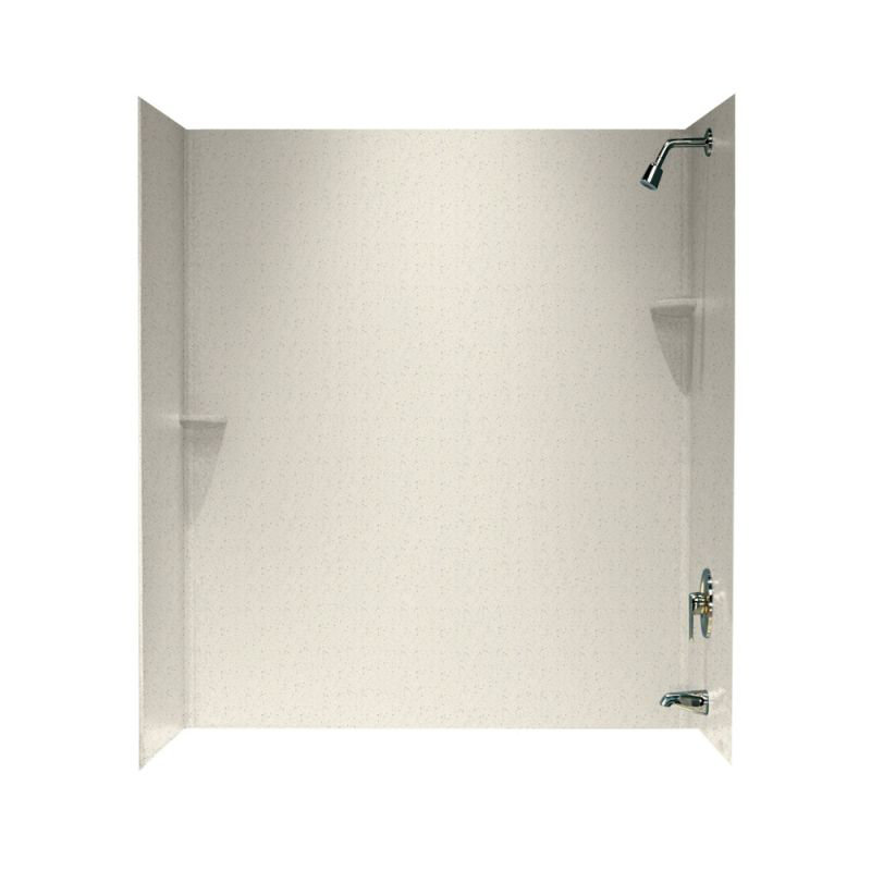 60'' W 30'' D 72'' H Alcove Solid Surface Wall, Tahiti Matrix