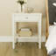 Table d'appoint en bois massif avec 1 tiroir Sloan ClickDecor Sloan