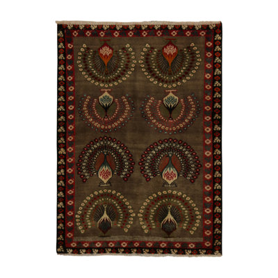 One-of-a-Kind 4' X 5'4" Hand Knotted Area Rug
