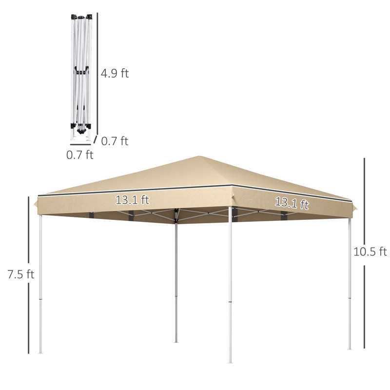 Auvent Outsunny, Beige