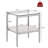 Coffee Table and End tables Set of 3, Tempered Glass Table with MDF layer, Glass-106667874-106667875