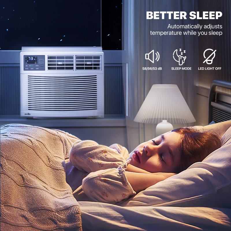 Mollie 8000 BTU White Window Air Conditioner with Remote