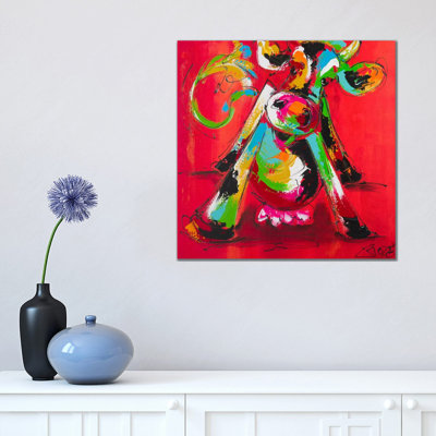 Disco Cow II by Art Fiore - Wrapped Canvas Print
