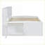 Lit de jour en bois pleine grandeur avec 2 armoires, 4 tiroirs et Tablettes - sans sommier blanc-857497394