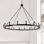Grand lustre à roulettes à 16 lumières de style bougie Moomal