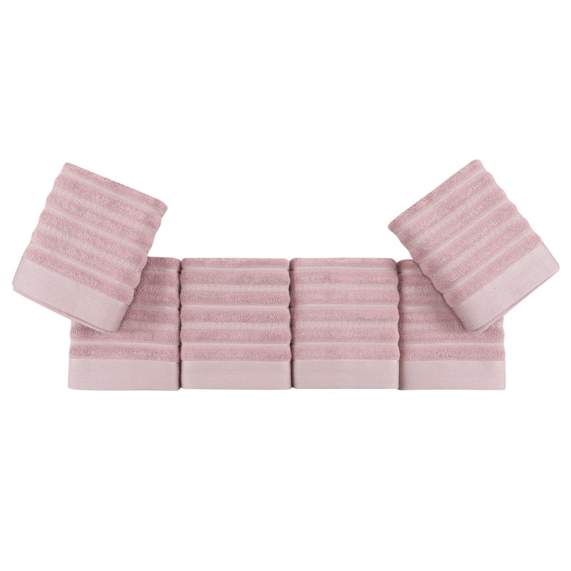 Ensemble de serviettes 6 pièces 100% coton, Rose cendré / gris