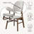 Upholstered Solid Wood Dining Chair-1402785118