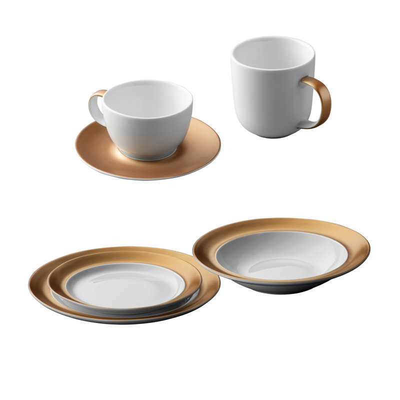 Porcelain China Dinnerware Set 6 Piece - Service for 2