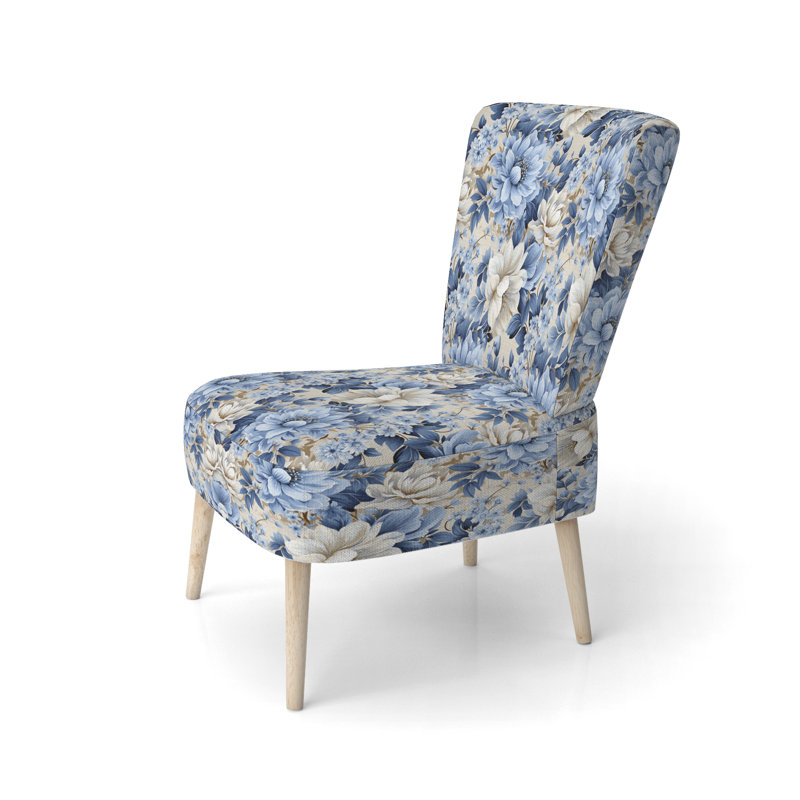 Chaise d'appoint rembourrée bleue Blue Vintage Whispers