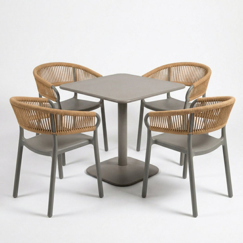 Plastic Patio Dining Set Table,