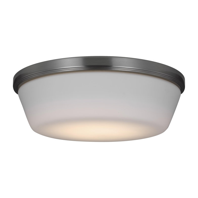 Ventilateur de plafond à DEL 1 lumière Aria, Acier brossé