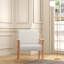 Accent Chair Wood Frame With Thick Linen Cushions Wide Seat Armchair Home Furniture Bedroom Office-1327378316