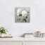 Impression sur toile blanche à motif d'hortensias blancs de qualité supérieure 24 x 24 po