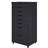 Carrena Solid Wood 8 Drawer Rolling Storage Cart-1674452444