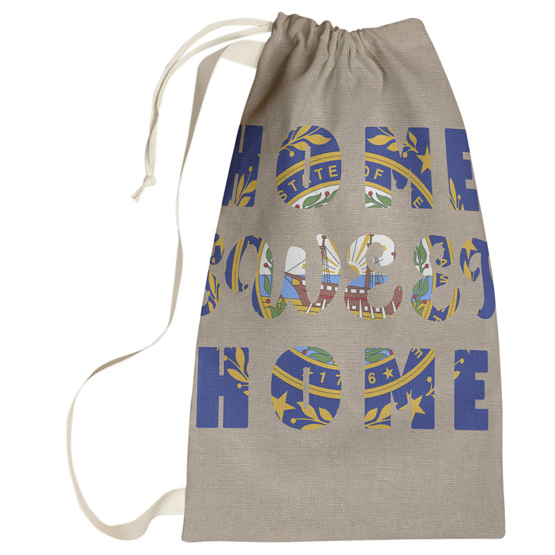 Fabric Laundry Bag with Handles, Large (76.5" H x 29.5" W x 1.5" D), New Hampshire
