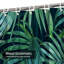 Rideau de douche imperméable à motif de feuilles de palmier tropical vert exotique avec 12 crochets-87683432