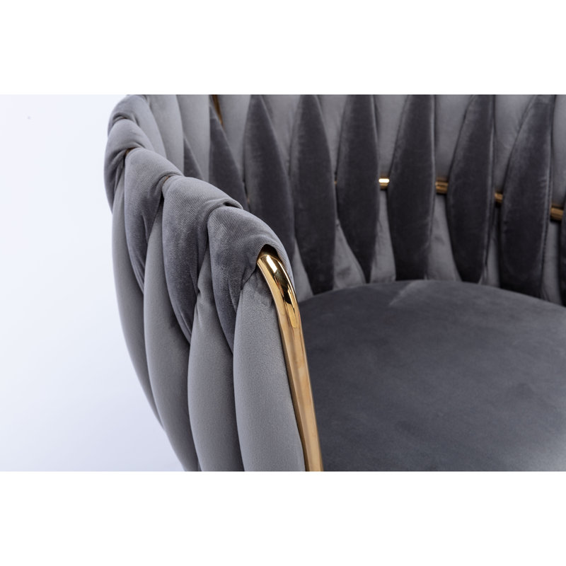 Chaises de salle à manger rembourrées Ahsoka, Gris