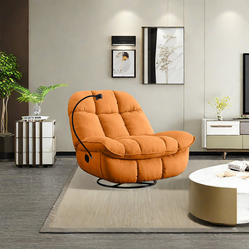 Fauteuil inclinable Thavy, Orange