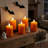 Battery Operated 3D Wick Flame Mini Pillars - 6 Piece-571860459