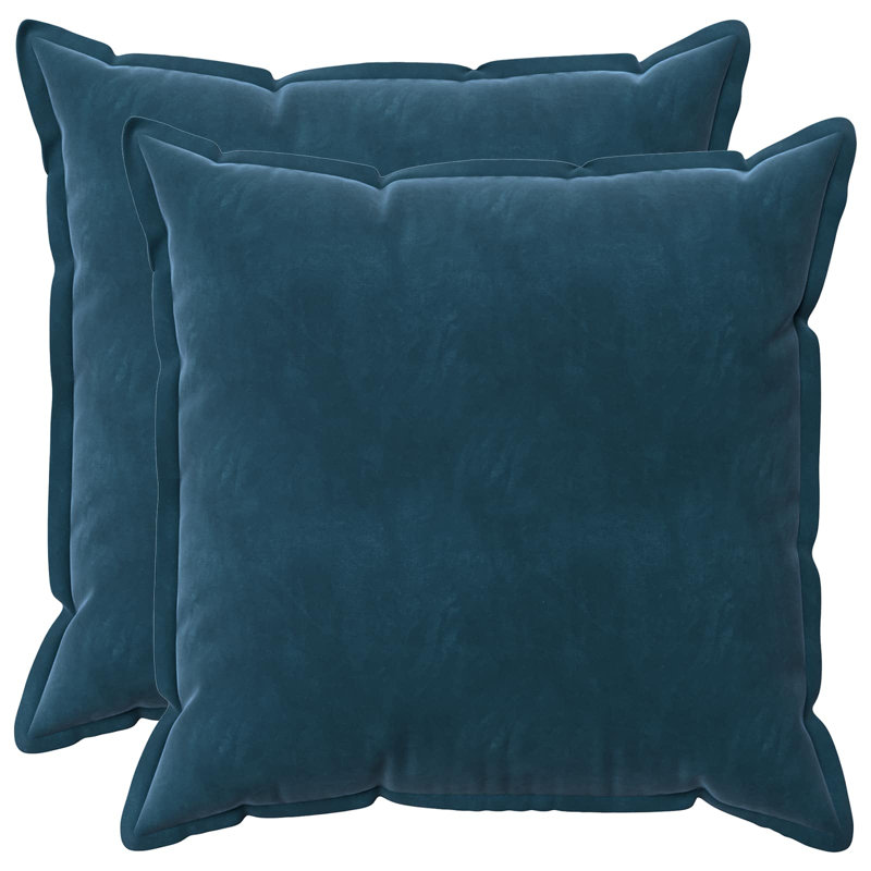 Dark Grey Cushion, Square 65cmH, Blue