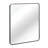 30" x 36" Black Rectangular Bathroom Wall Mirror with Aluminum Alloy Frame