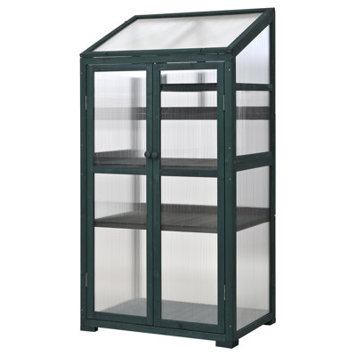 62" High Outdoor Indoor Greenhouse With Wheels And Adjustable Plant Organizer Shelving, 62 62Inch Height Cold Frame Display Systems