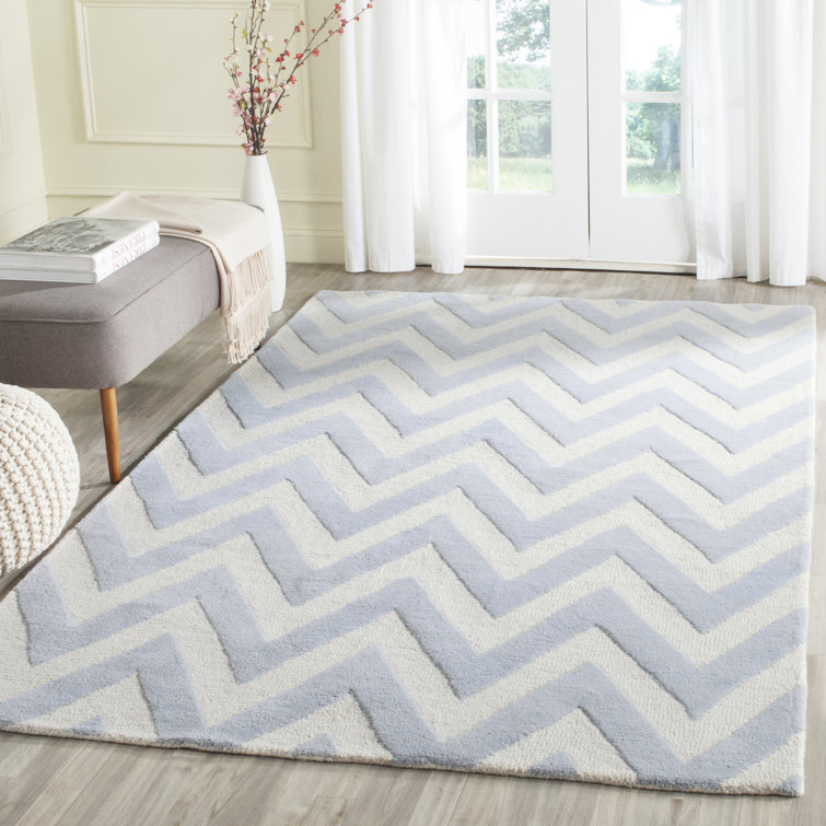 Sanyla Hand Tufted Wool Chevron Rug