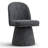 Upholstered Tweed Fabric Swivel Dining Chairs-1508405013
