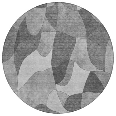 Machine Washable Indoor/Outdoor Chantille ACN2814 Abstract Rug