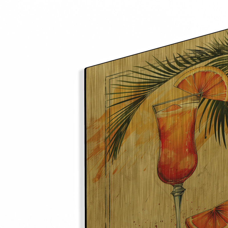 Tableau mural en métal doré « Mimosa » de Momart, 40,6 cm x 61 cm, 16"x24"