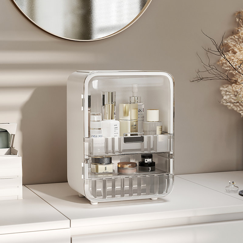 Ehren Plastic Makeup Organizer, White