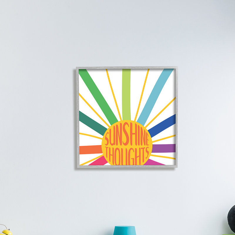 Pensées ensoleillées, arc-en-ciel, lever de soleil, rayons rayés par SD graphiques studio - impression, H 24 po x l 24 po